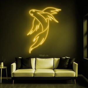 Koi Fish Neon Sign Fish Neon Light Japanese Fish LED Neon Sign Custom Japan Koi Fish Wall Art