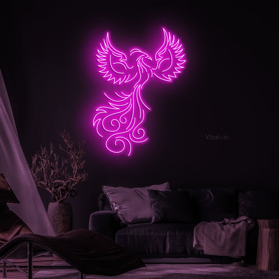 Phoenix Neon Sign, Phoenix LED Wall Art, Phoenix Led Sign