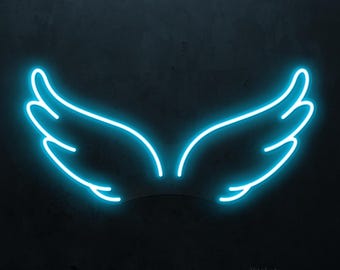 カスタマイズ可能な天使の羽のLEDネオンサイン、壁装飾 - Etsy 日本