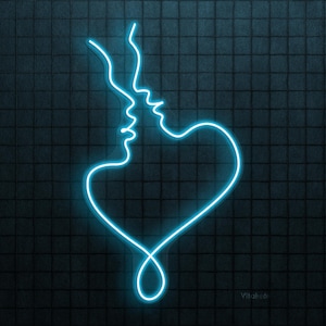 Couple Kiss Neon Sign, Couple Kiss LED Light, Kissing Couple Wall Art, Romantic Room Wall Decor, Couple Love Neon Light, Wedding Wall Decor