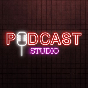 Podcast Studio Neon Sign, Podcast Studio LED Light, Microphone Wall Decor, Recording Room Wall Art, Music Studio Neon Light, Podcast Lover