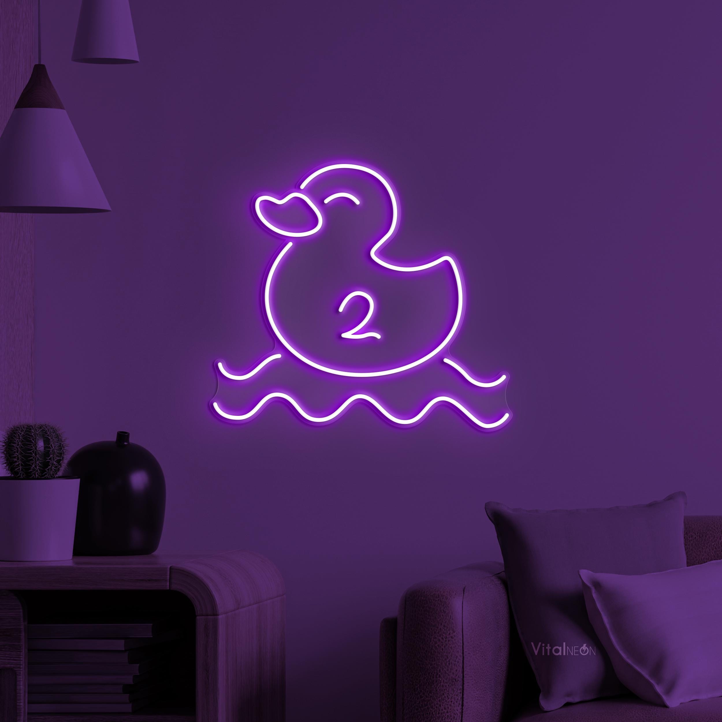 Duck Neon Sign, Duck Led Light, Kids Room Wall Decor, Birds Shop