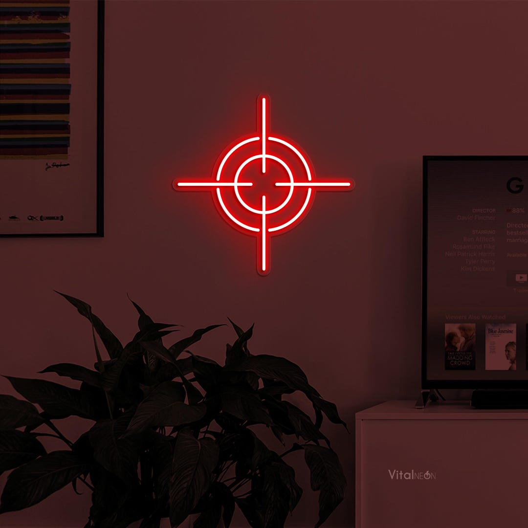 Target Neon Sign, Game Room LED Wall Art - Etsy