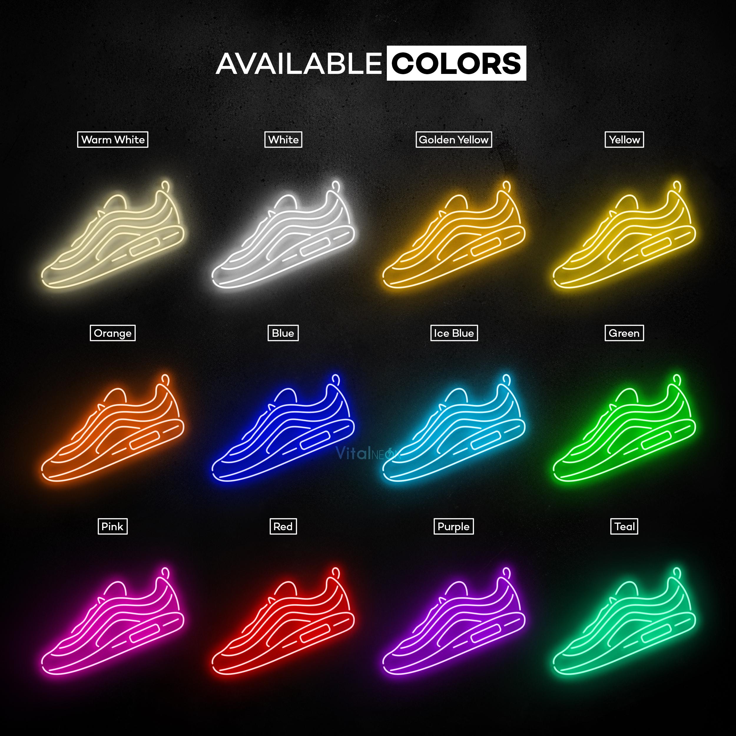 スニーカーネオンサイン、スニーカーLEDライト、靴部屋の壁装飾
