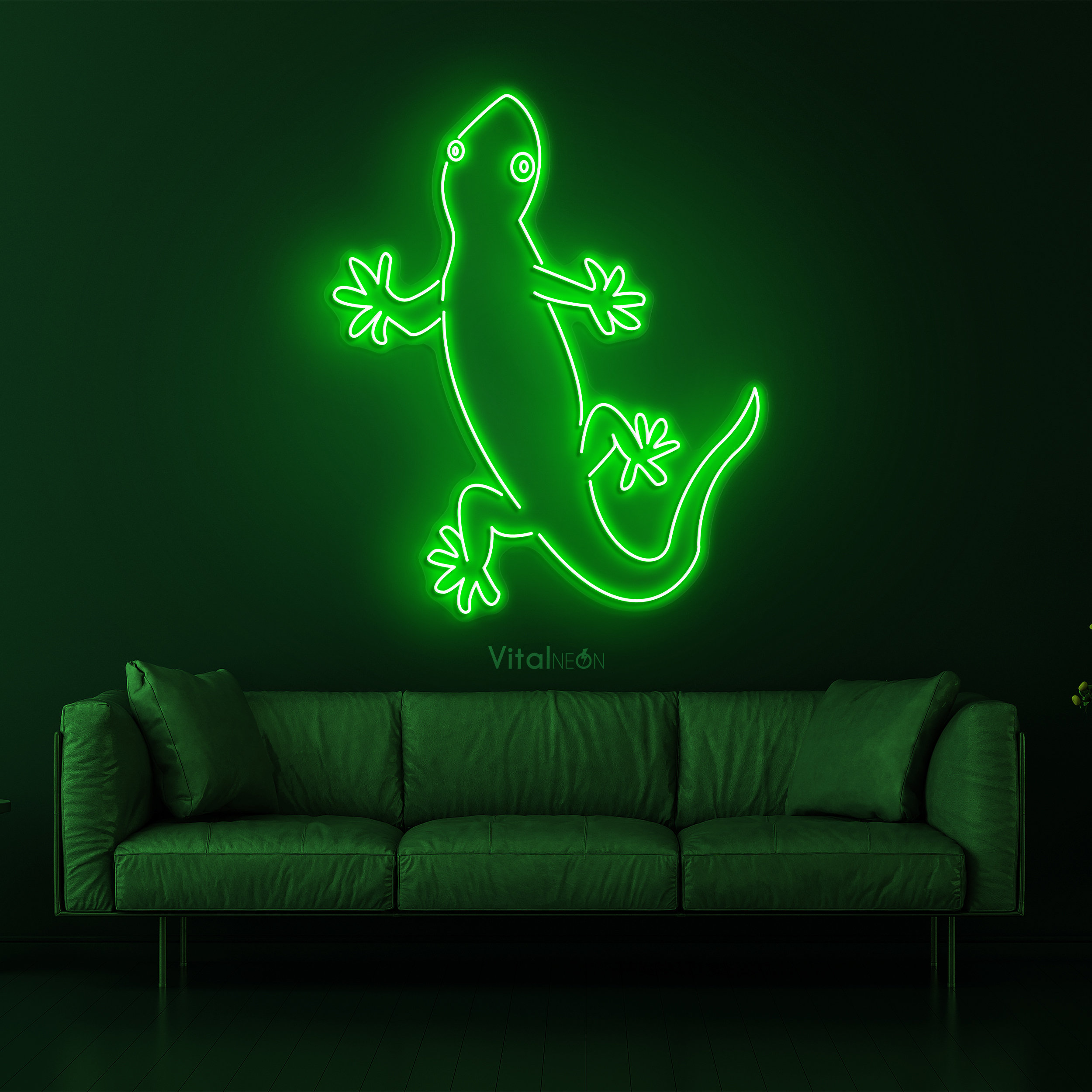 ヤモリ ネオンサイン LEDライト トカゲ ウォールアート ホーム