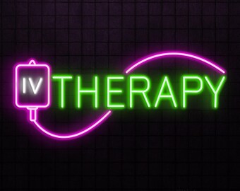 IV Therapy Neon Sign, Led IV Drip Wall Art for Wellness Clinic or Med Spa, IV Bar Decor, Healthcare Sign, Nurse Gift, Drip Lounge Light