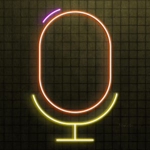 Microphone Neon Sign, Microphone LED Light, Podcast Studio Wall Art, Musician Neon Gift, Live Stream Room Wall Decor, Game Room Neon Art