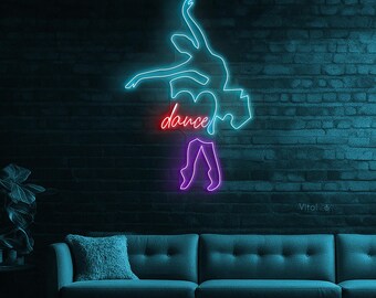 Dance Neon Sign, Ballet Dancer LED Wall Art - Etsy