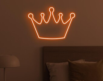 Crown LED Neon Sign, Queen Wall Decor, Business Gift - Etsy