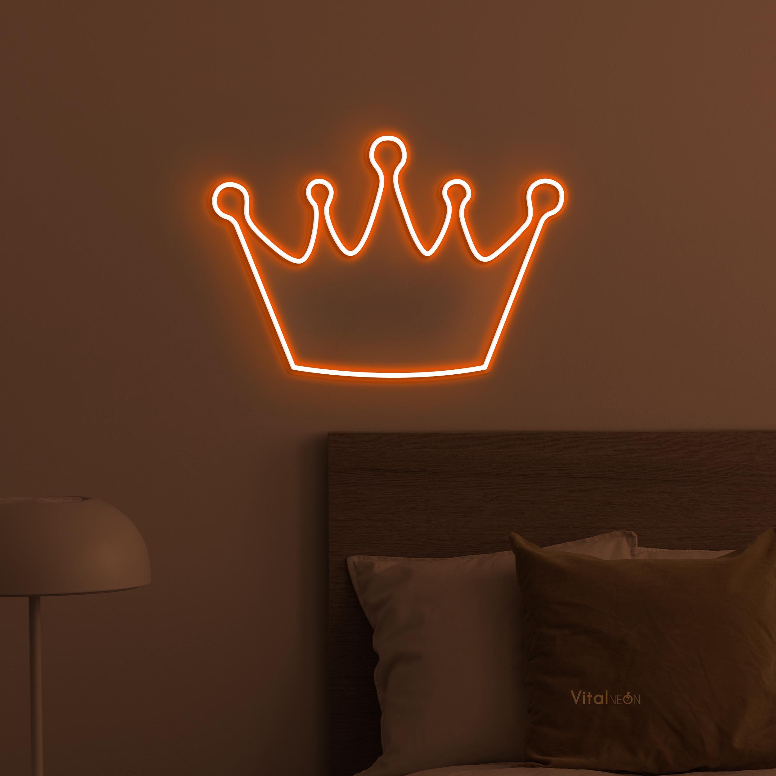Crown Neon Sign, Crown LED Light, Crown Wall Art, Queen Crown Wall