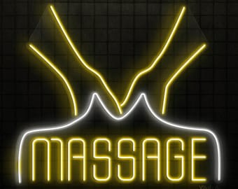 Massage Spa LED Neon Schild, Wellness Center Studio Home Wand Kunst Dekor