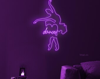 Dance Neon Sign, Ballet Dancer LED Wall Art - Etsy UK