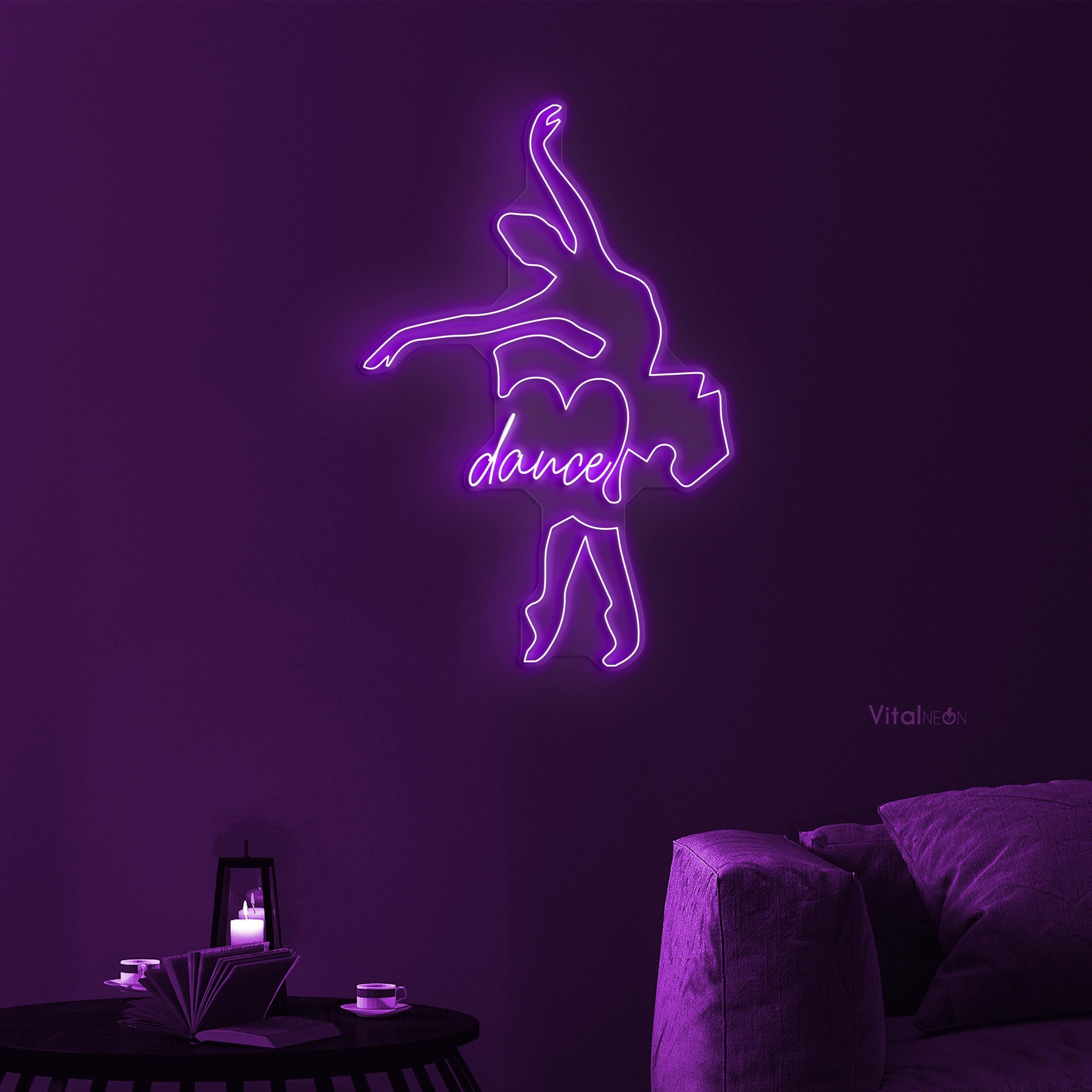Dance Neon Sign, Ballet Dancer LED Wall Art - Etsy