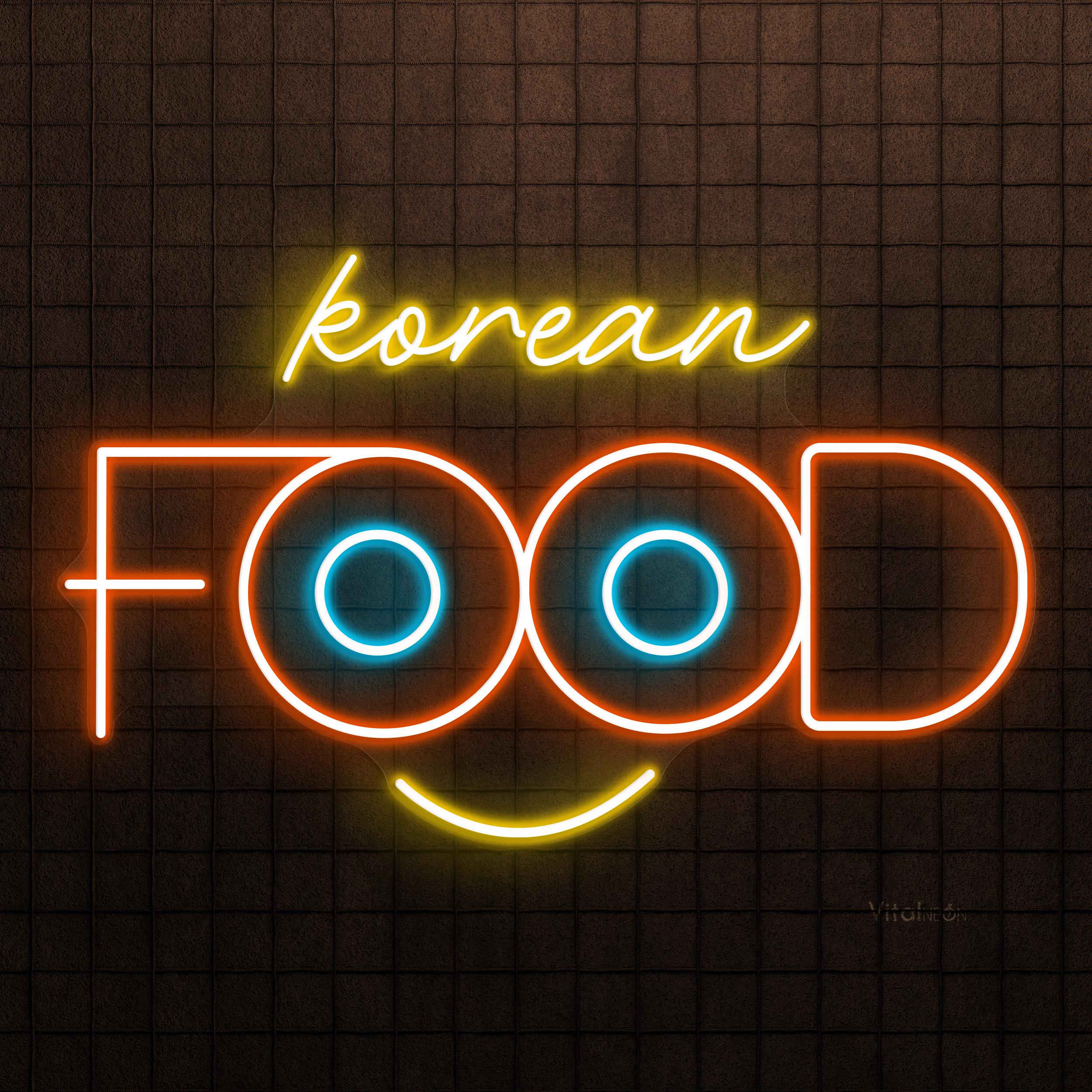 韓国料理 LED ネオンサイン、レストランの壁装飾 - Etsy 日本