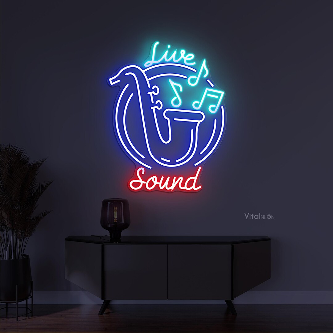 ライブサウンドLEDネオンサイン、スタジオ楽器の壁装飾