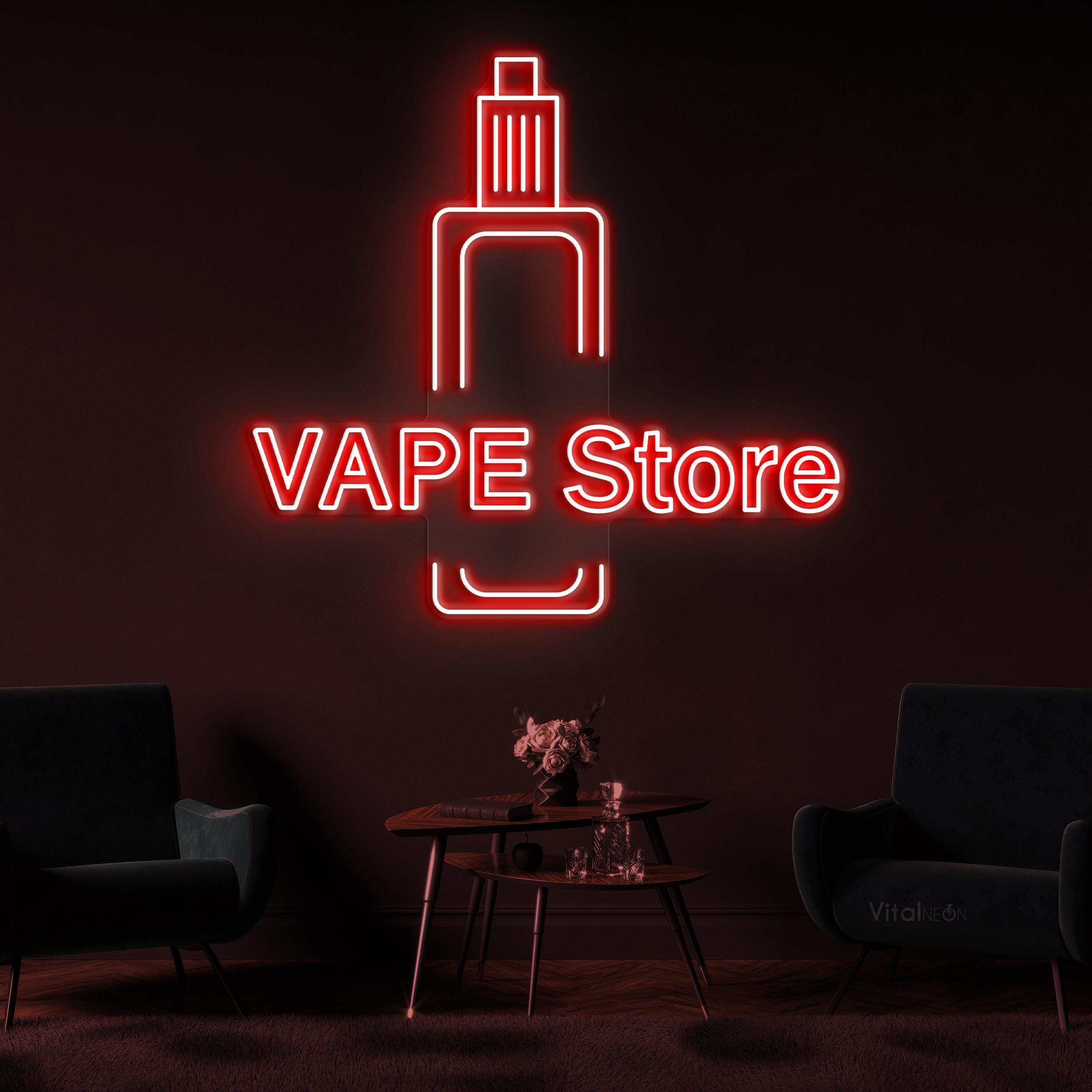 Vape Store LED Neon Sign for Shop, Modern Vaping Light, Bar Club Display  Art