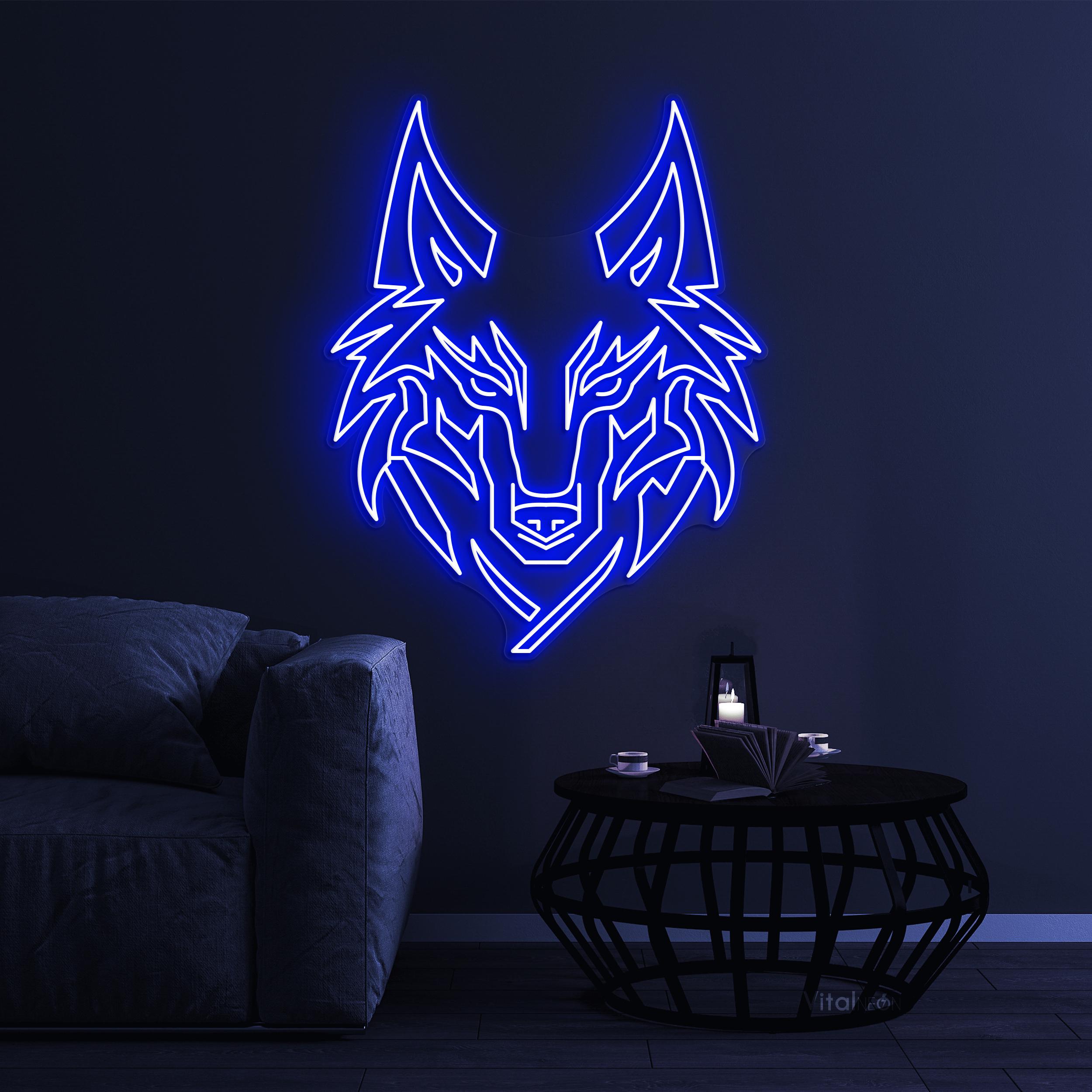 Wolf Animal LED Neon Sign, Custom Game Room Wall Decor, Lover Shop