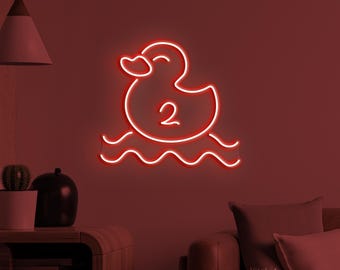 Duck Neon Sign, Duck Led Light, Kids Room Wall Decor, Birds Shop