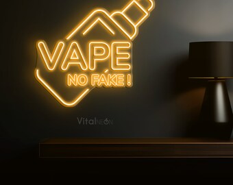 Vape No Fake LED Neon Sign, Smoke Vapor Shop Lounge Home Bar Club - Etsy