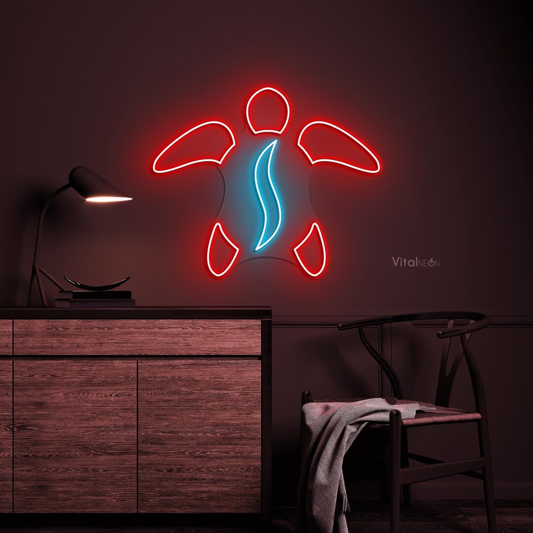 Led Screen Animation Turtle Turtle LED Neon Sign, Sea Creature Wall Decor, Kids Room Art - Etsy