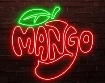 Mango Neon Sign, Mango LED Sign, Mango Fruit Neon Light, Custom Mango ...