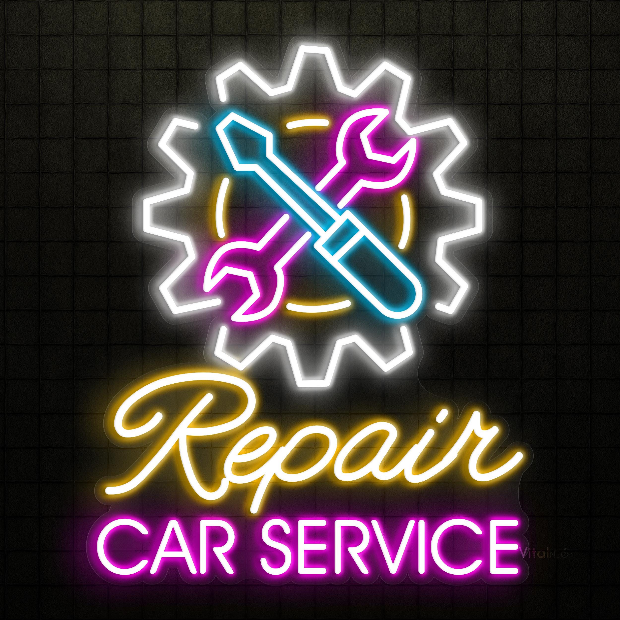 AUTO SERVICE ネオンサイン BAR・ショップ装飾 AUTO SERVICE ネオンサイン BAR・ショップ装飾 AUTO SERVICE ネオン