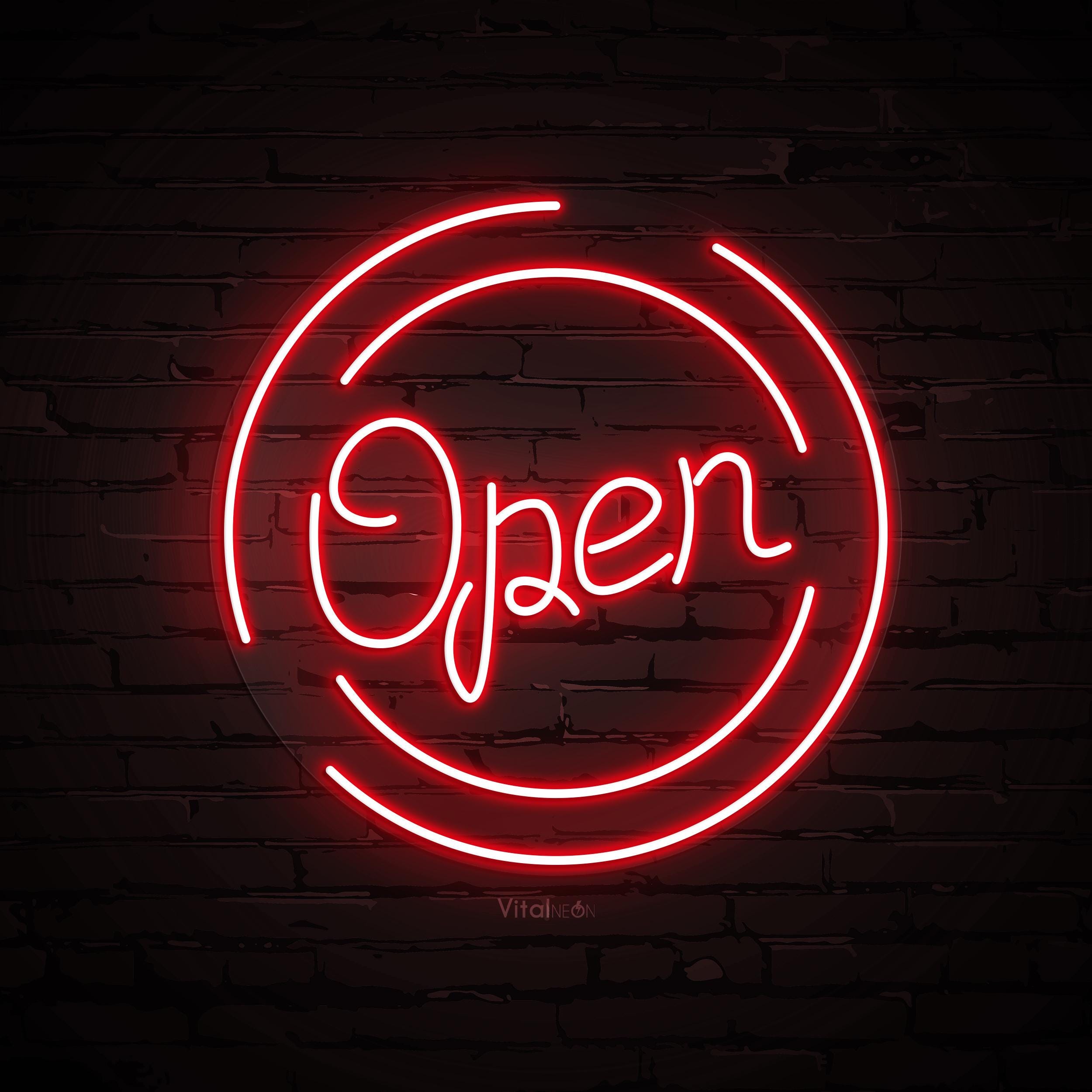 Open Neon Sign, Business Wall Decor, Restaurant Bar Shop Door Sign