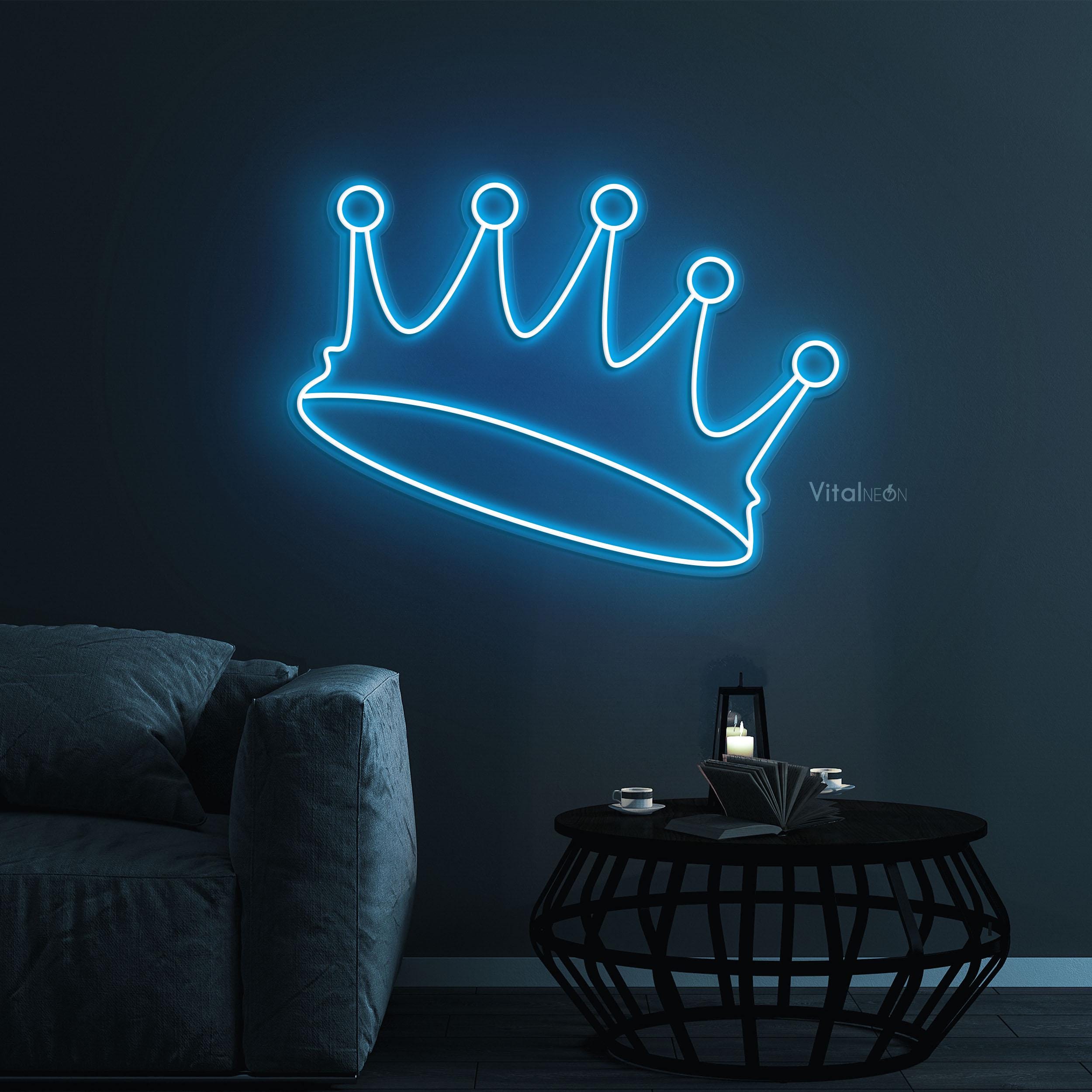 Crown Neon Sign, LED Light, Wall Hanging Art, Bar Bedroom Party
