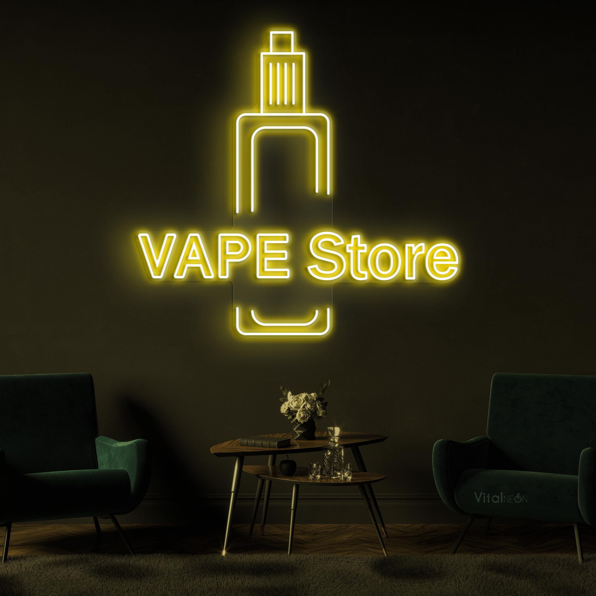 Vape Store LED Neon Sign for Shop, Modern Vaping Light, Bar Club Display  Art - Etsy