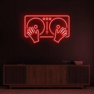Dj System Neon Sign, Dj Record LED Light, DJ Wall Decor, Dj Room Decor ...