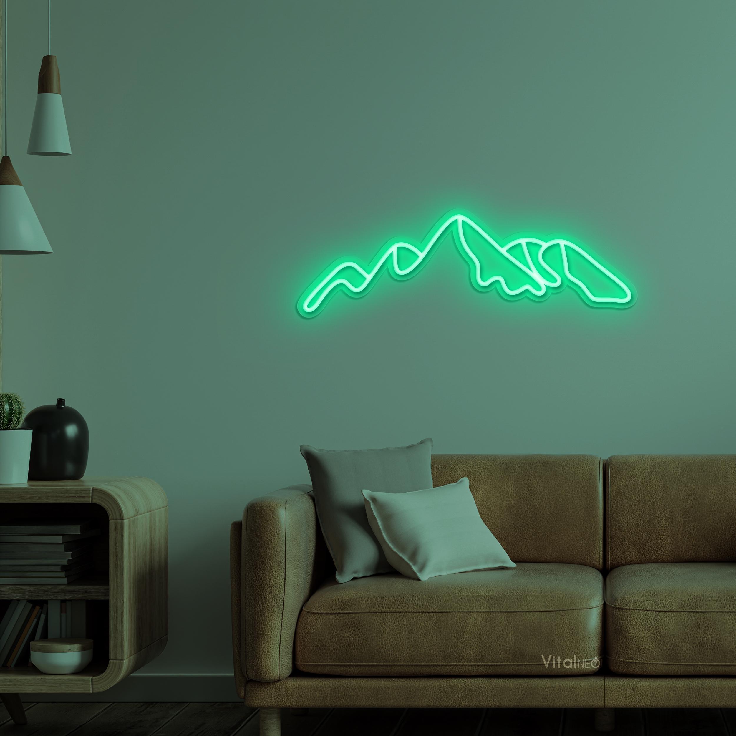 Customizable Mountain Neon Sign, LED Wall Art - Etsy