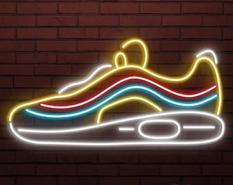 Letrero de neón LED de zapatillas deportivas, luz para calzado deportivo, expositor de tienda, arte mural, regalo para amantes del deporte