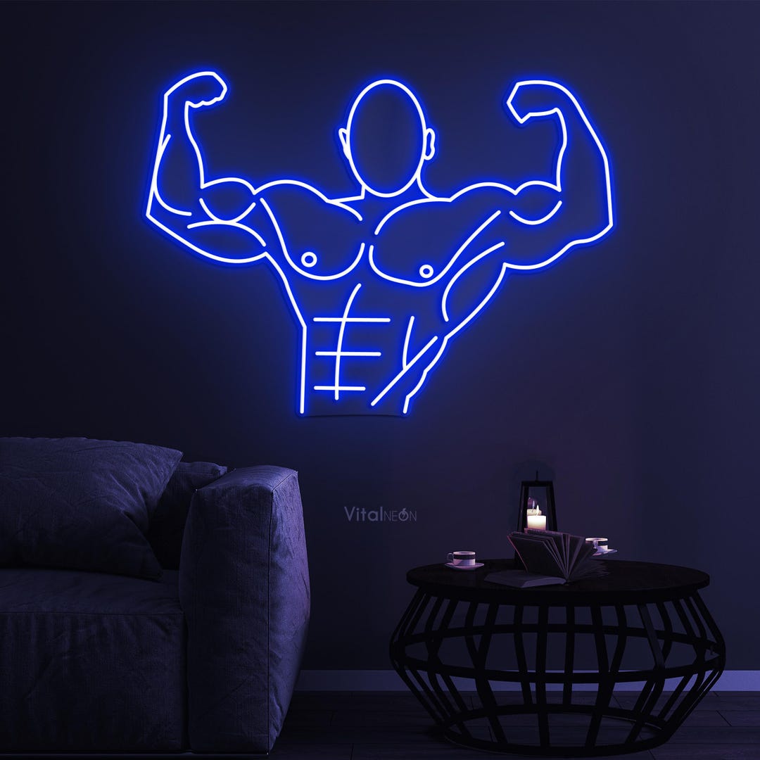 ネオンサイン　筋肉　LED ライト　マッチョ　マッスル　インテリア　壁掛け ネオンサイン 筋肉 LED ライト マッチョ マッスル インテリア