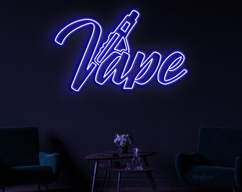 Vape Logo LED Neon Sign, Vape Shop Wall Art - Etsy