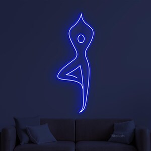 Yoga Neon Sign, Yoga LED Light, Zen Neon Light, Workout Studio Led Decor, Fitness Room Decor, Men Yoga Wall Decor, Meditation Wall Art