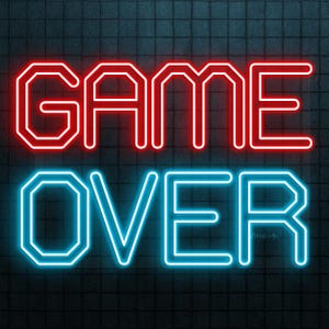 GAME OVER Neon Sign, Game Over Led Light, Gaming Zone Wall Decor, Gift For Boy Room, Video Game Neon Light, Game Lover Gift, Game Room Decor