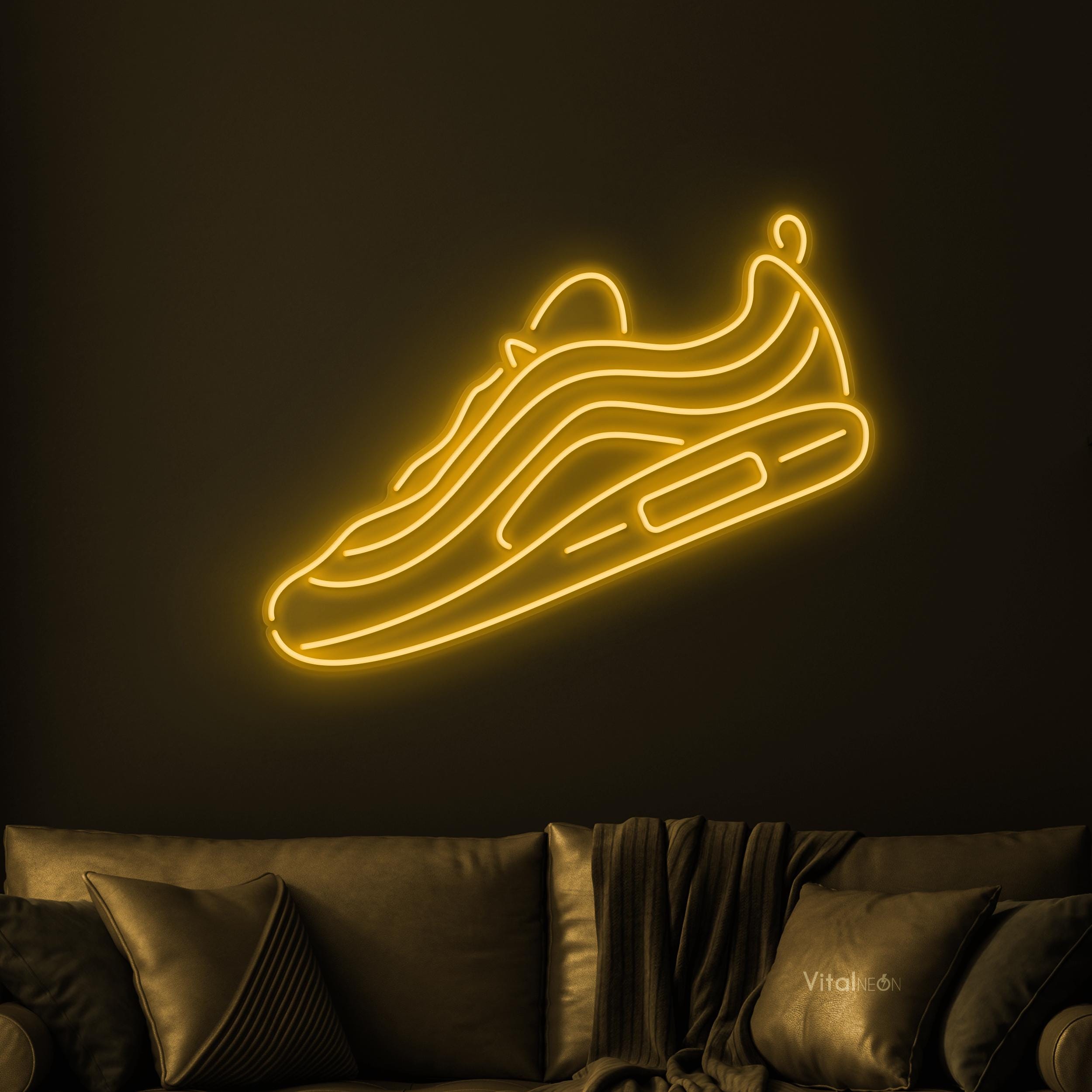 スニーカーネオンサイン、スニーカーLEDライト、靴部屋の壁装飾