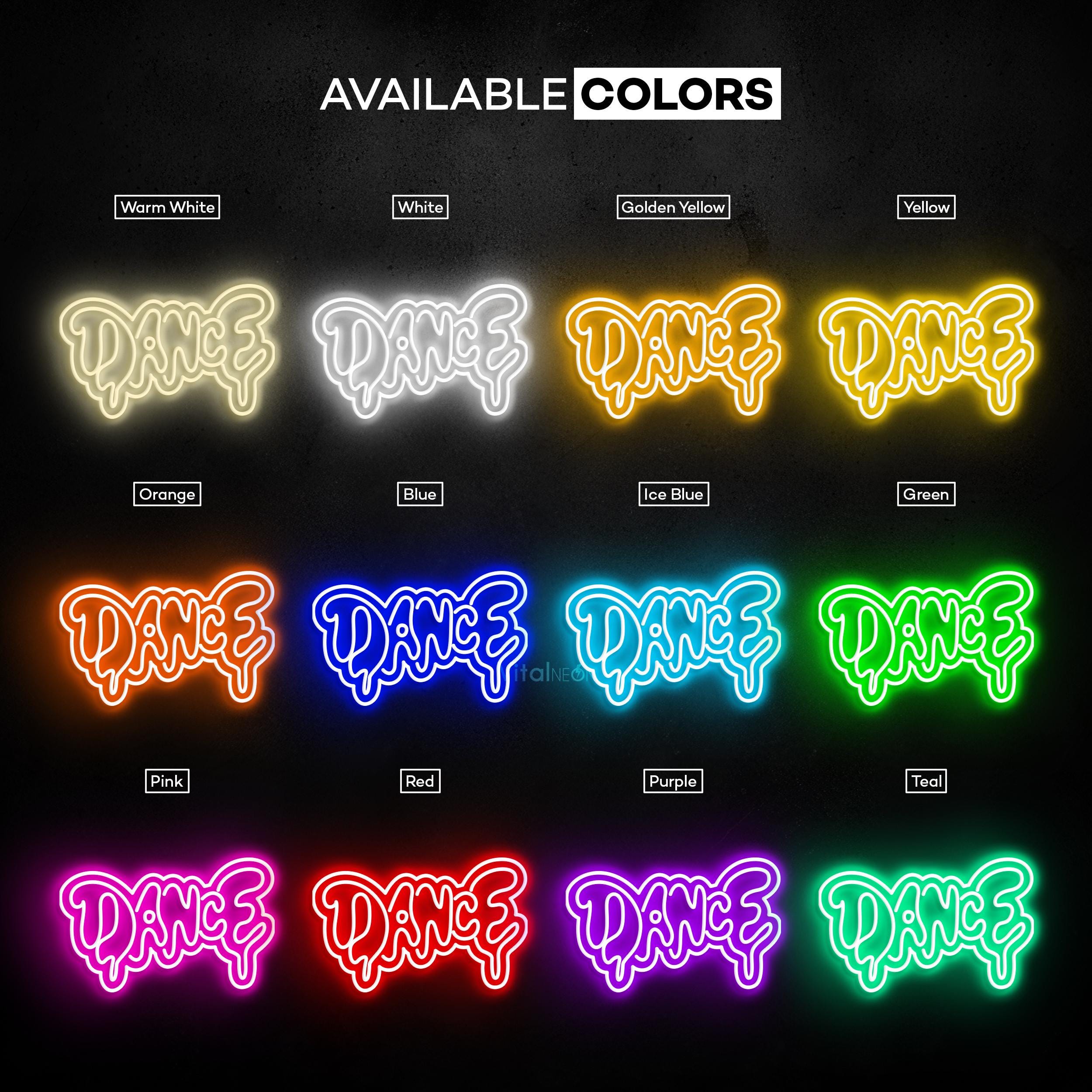 Dance Neon Sign, Dance LED Light, Dance Logo Wall Art, Custom Neon