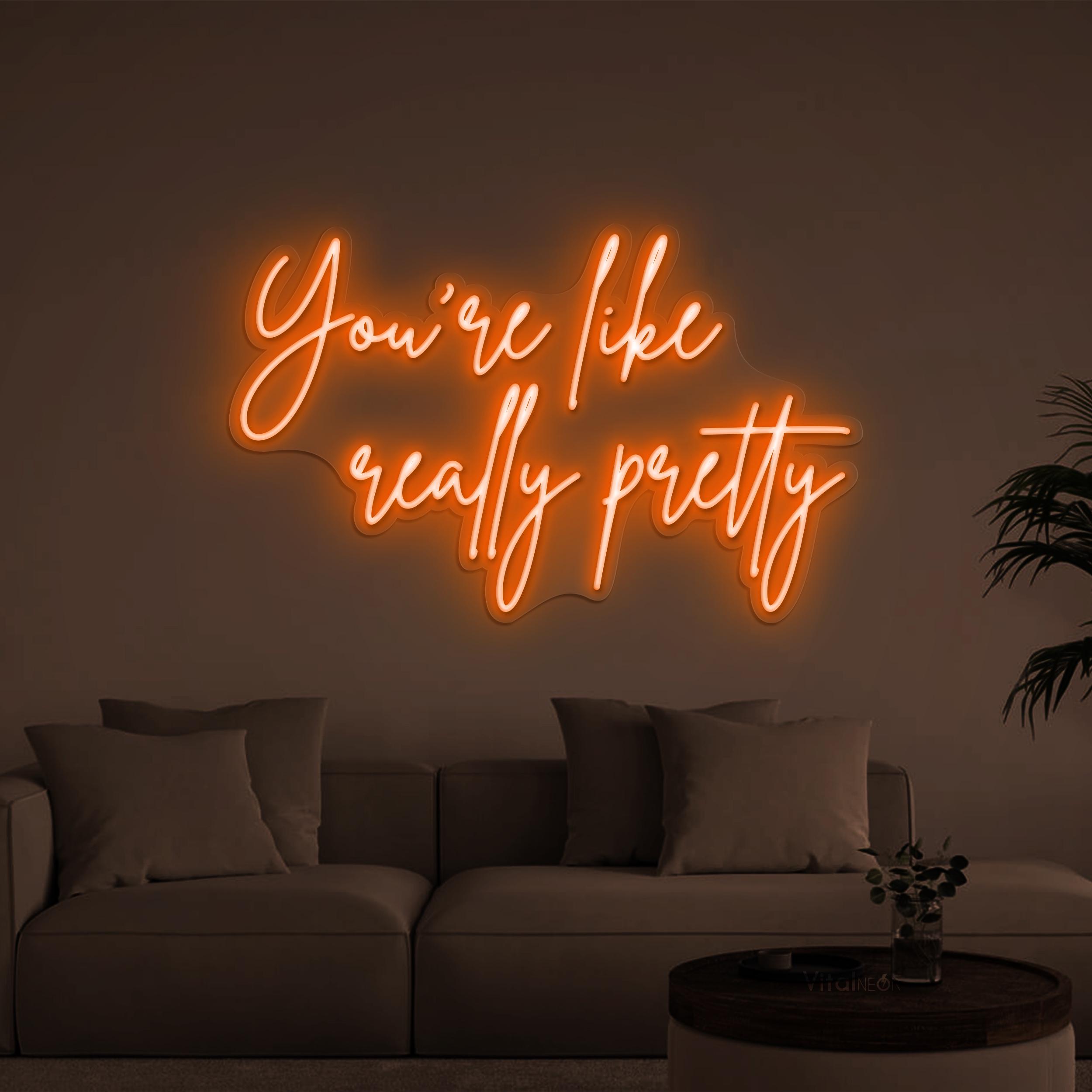 Really Signs You’re Like Really Pretty Neon Sign LED Light Beauty Salon Studio Wall ...
