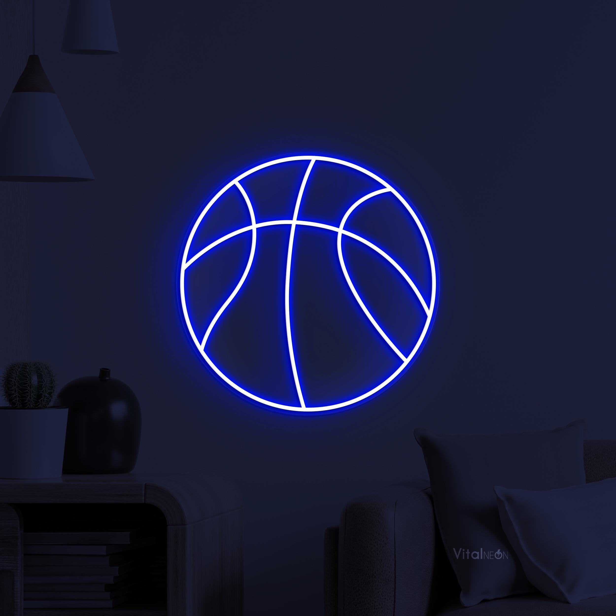 Led Basketball. Sign Customizable Basketball LED Neon Sign, Sports Room Decor - Etsy