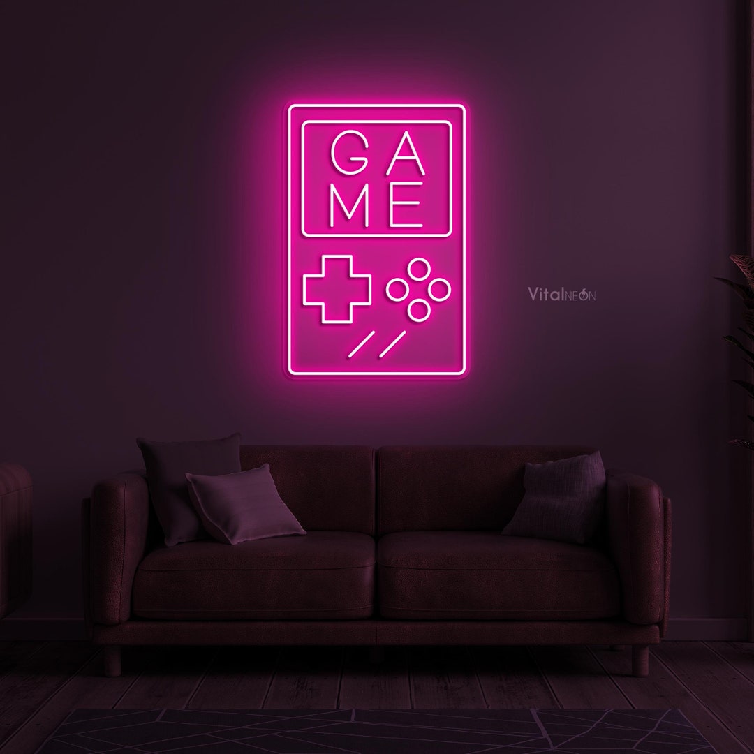 Game Controller Neon Sign, Game Controller LED Light, Game Console Wall ...