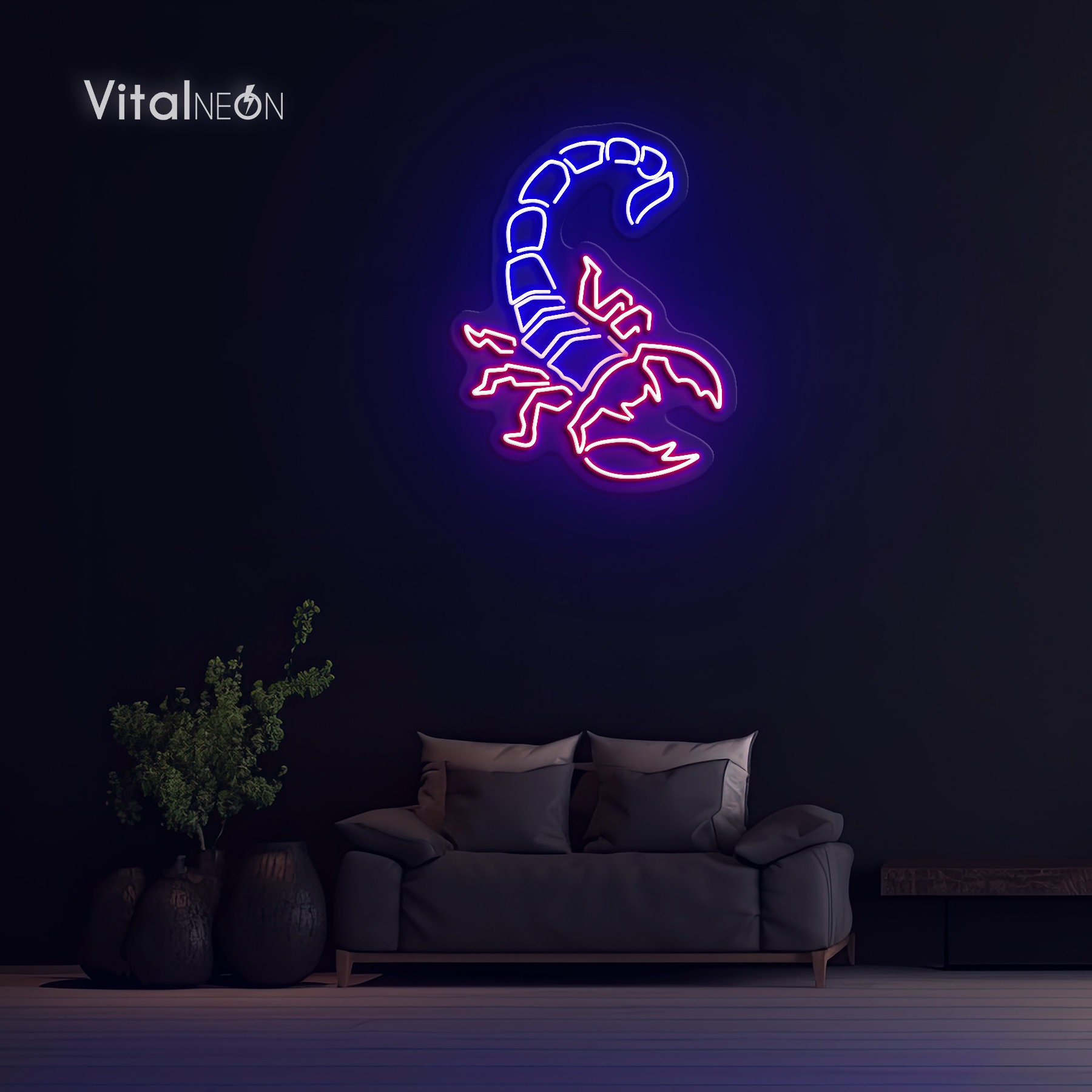 Scorpion LED Neon Sign, Scorpio Zodiac Art, Home Lighting - Etsy