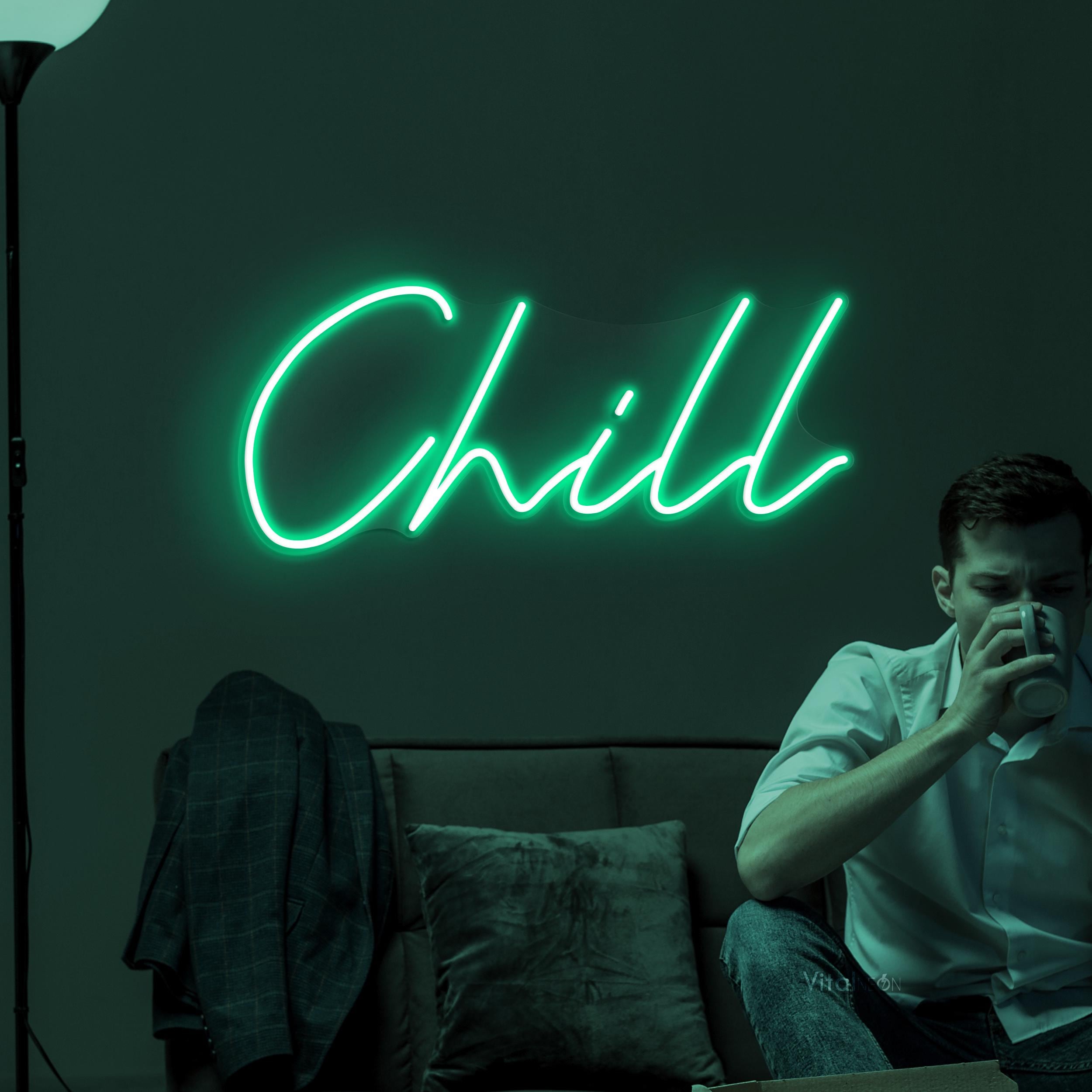 Chill Neon Sign, LED Relax Wall Decor, Calm Vibe Light - Etsy