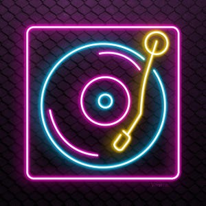Vinyl Record Neon Sign, Vinyl Record LED Light, Turntable Wall Decor, Vinyl Spin Neon Light, Music Room Wall Art, Record Player Neon Sign