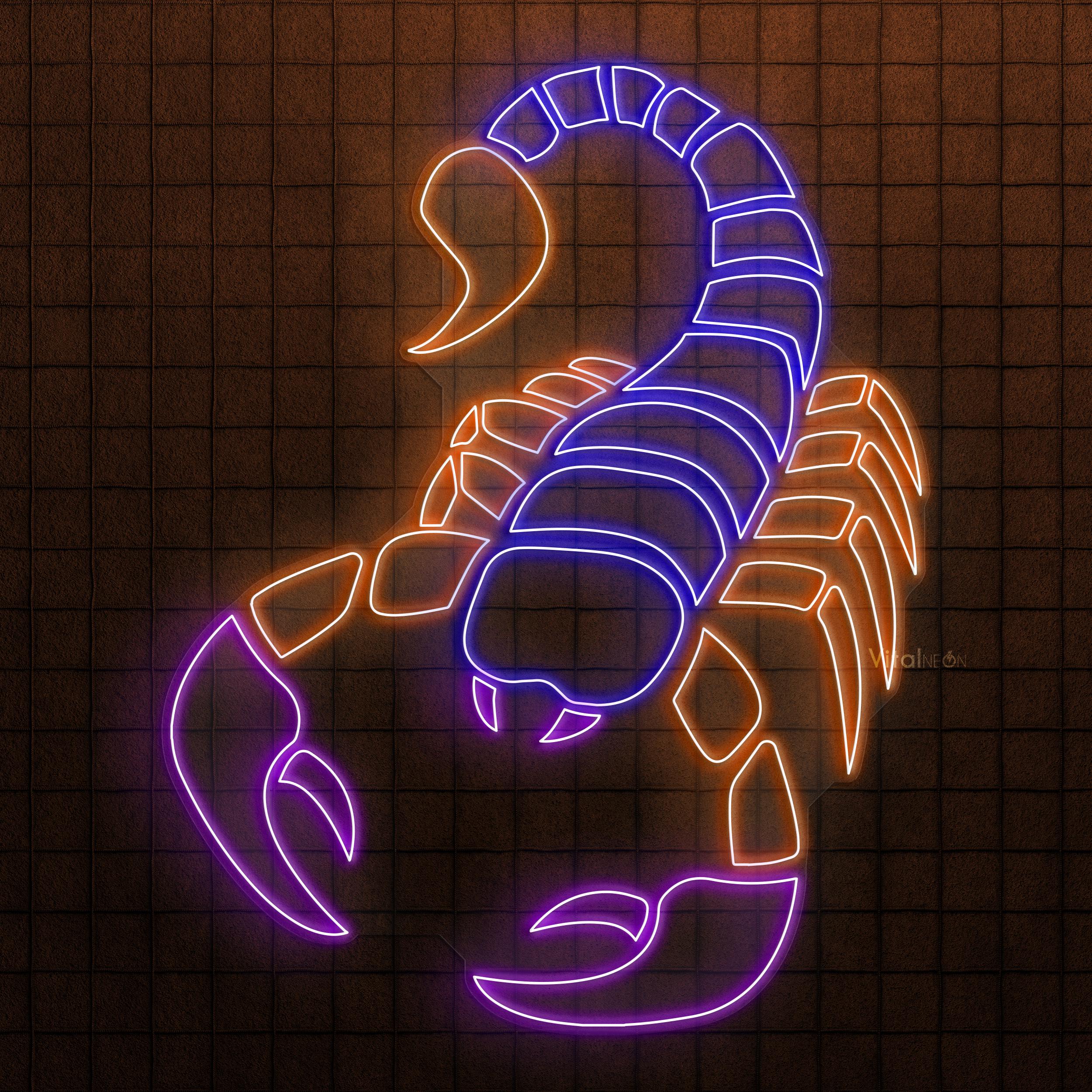 Scorpion LED Neon Sign, Man Cave Decor, Tattoo Studio Art - Etsy