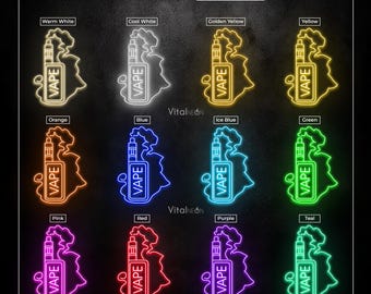 Vape Neon Sign LED Light Vape Logo Wall Decor Smoking Lounge Bar Pub Shop -  Etsy