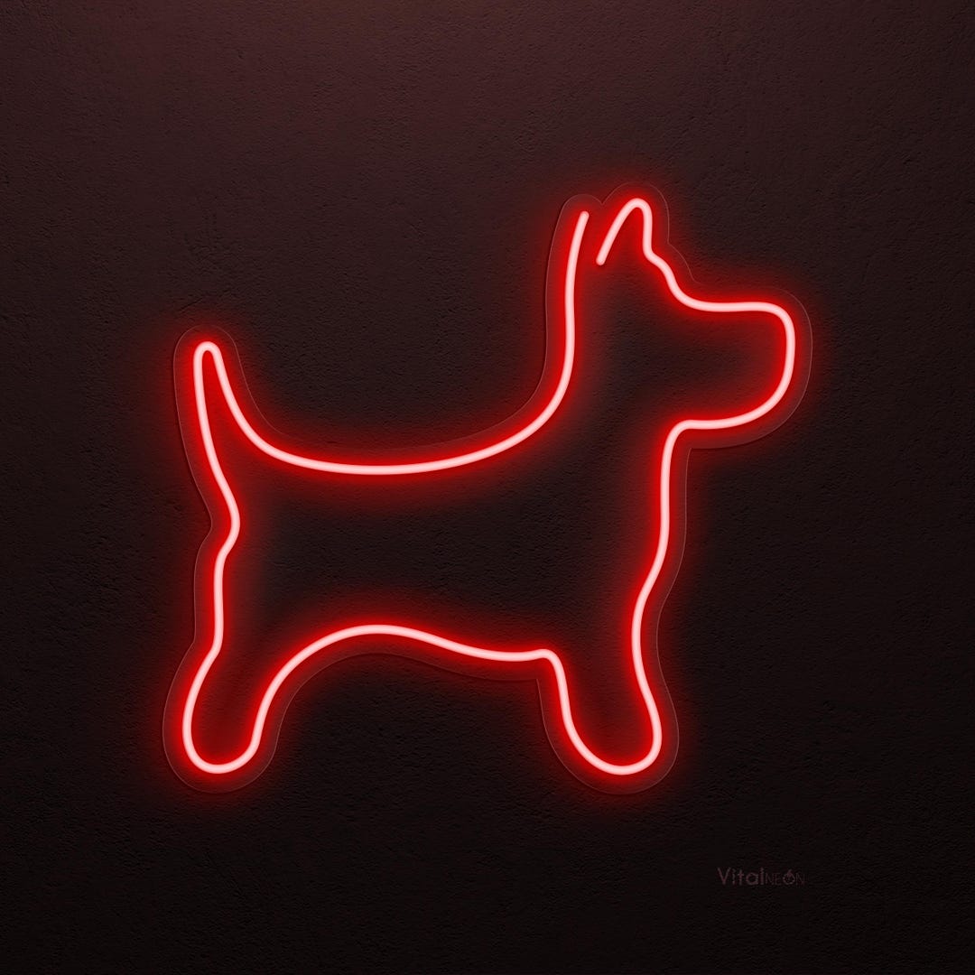 Dog Neon Sign LED Light Puppy Wall Art Baby Room Decor Pet Shop Lover ...