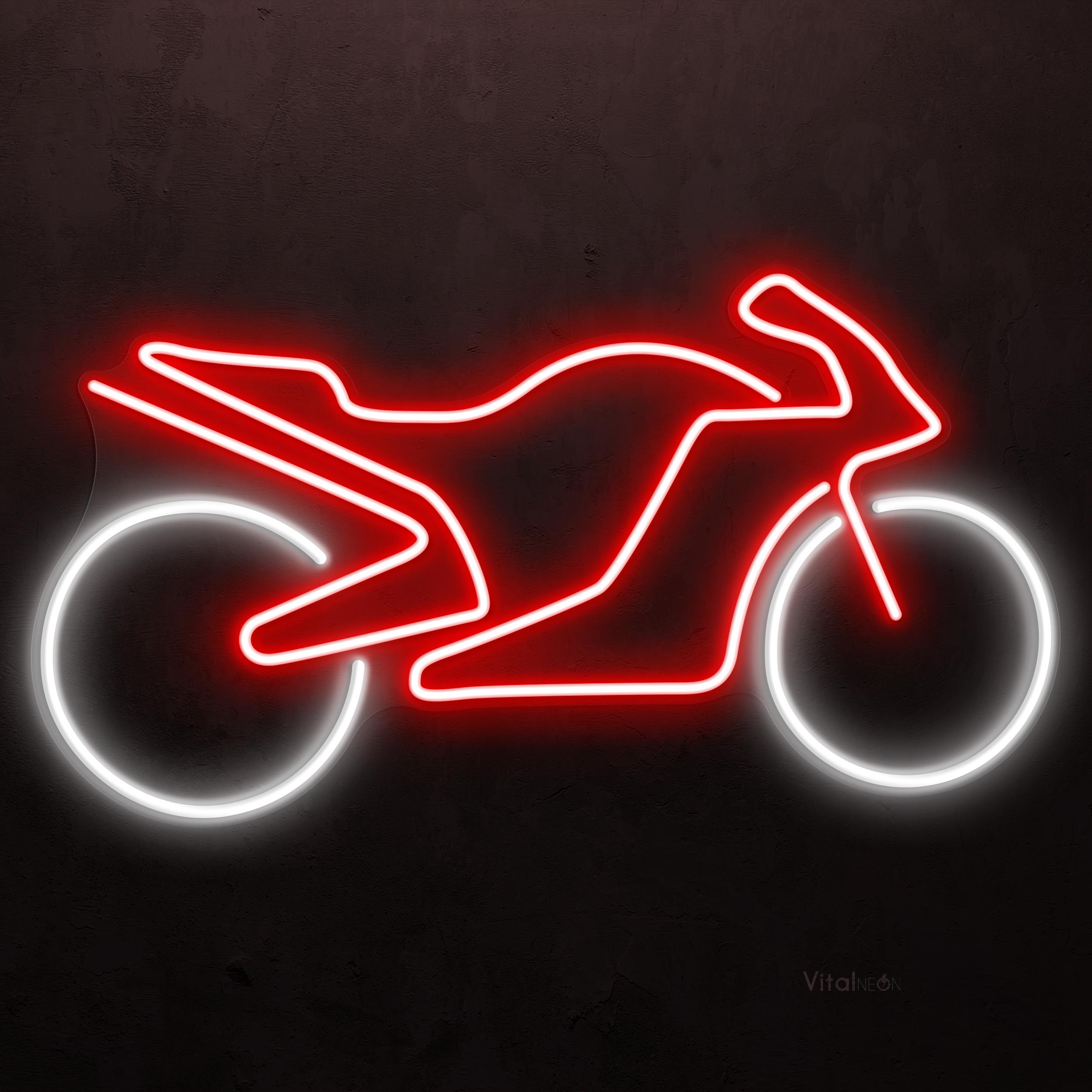 レーシングバイクネオンサイン LEDライト スポーツバイクショップ 