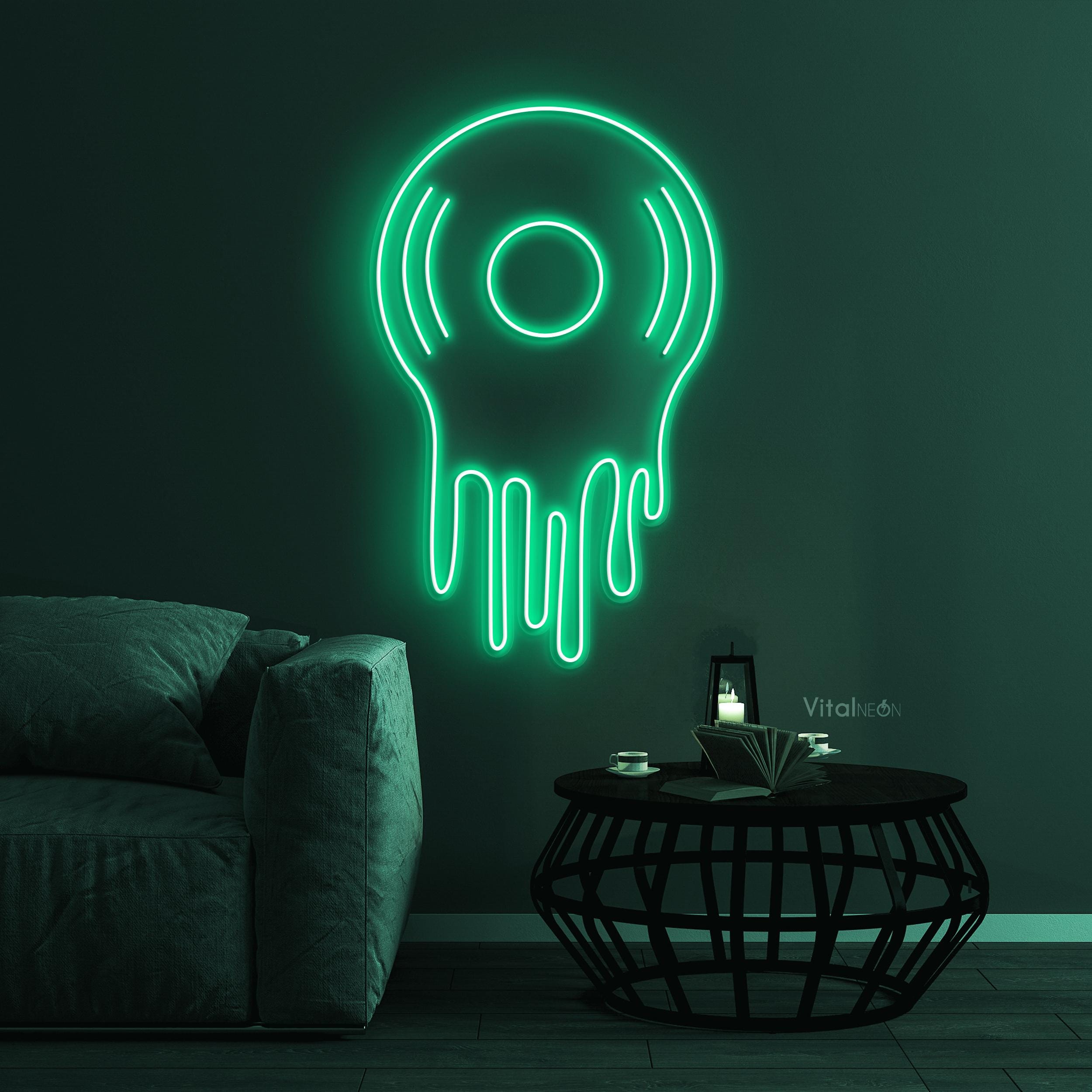 滴るレコードディスクネオンサイン、滴るレコードディスクLEDライト