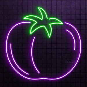 Tomato Neon Sign, Tomato Led Neon, Fruit and Vegitable Shop Wall Art, Market Wall Decor, Home & Kitchen Wall Decor, Cafe Bar Neon Light